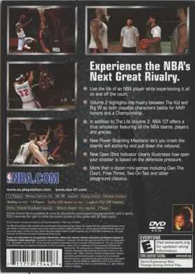 NBA 07 featuring The Life Vol. 2 box cover back